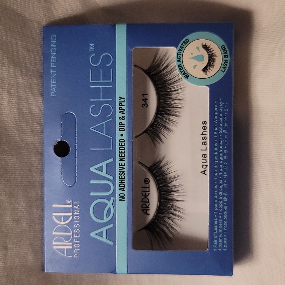 NEW Ardell 1-Pair Aqua Lashes 341 Water Activated Lash Band Dip & Apply
